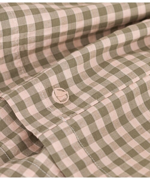 PETIT BATEAU（プチバトー）の「シアサッカースカート（スカート・キッズ・グリーン×ピンク・3YEAR/4YEAR/5YEAR）」の3枚目の写真