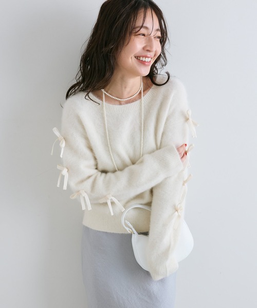 La boutique BonBon（ラブティックボンボン）の「パールロングネックレス（ネックレス・レディース・ホワイト・FREE）」の5枚目の写真