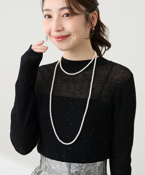 La boutique BonBon（ラブティックボンボン）の「パールロングネックレス（ネックレス・レディース・ホワイト・FREE）」の9枚目の写真