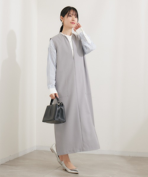 KATHARINE ROSS(キャサリンロス)の「【KATHARINE ROSS】リフラクスジャンスカ(ジャンパースカート・レディース・ベージュ/グレー/ブラック・MEDIUM)」の12枚目の写真