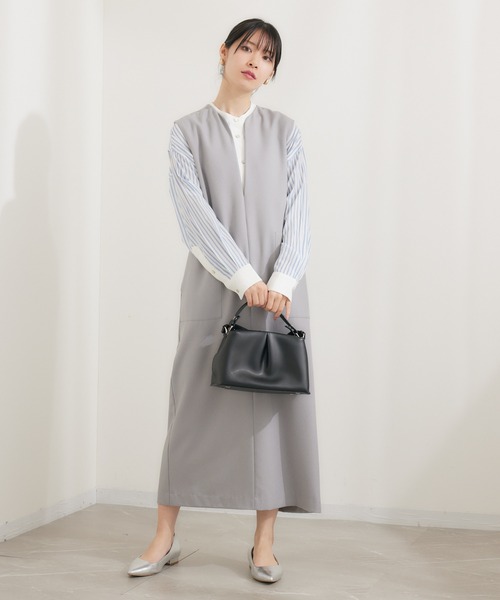 KATHARINE ROSS(キャサリンロス)の「【KATHARINE ROSS】リフラクスジャンスカ(ジャンパースカート・レディース・ベージュ/グレー/ブラック・MEDIUM)」の13枚目の写真