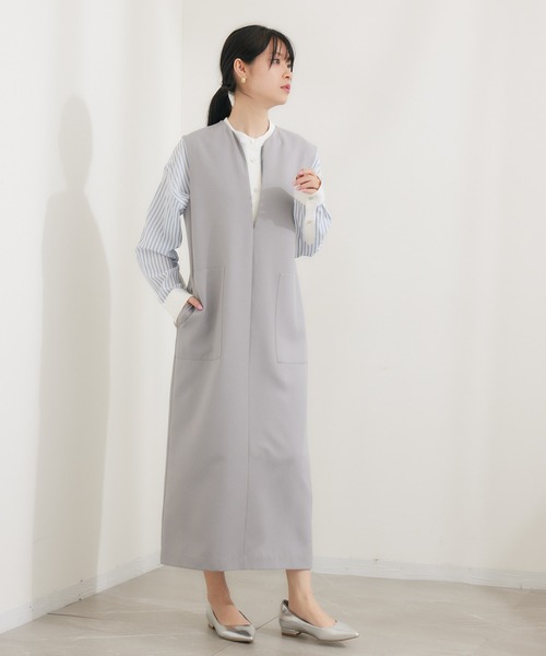 KATHARINE ROSS(キャサリンロス)の「【KATHARINE ROSS】リフラクスジャンスカ(ジャンパースカート・レディース・ベージュ/グレー/ブラック・MEDIUM)」の15枚目の写真