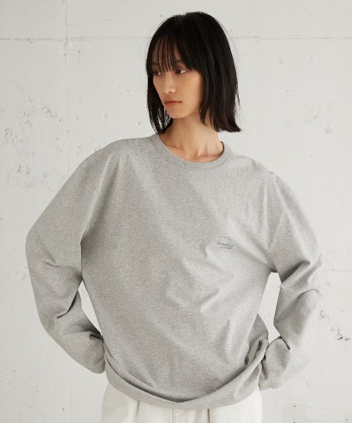 LA PEAU DE GEM（ラポドゥジェム）の「【LA PEAU DE GEM】アクチュアライズ TEE（Tシャツ/カットソー・レディース・グレー/ベージュ・FREE）」の3枚目の写真