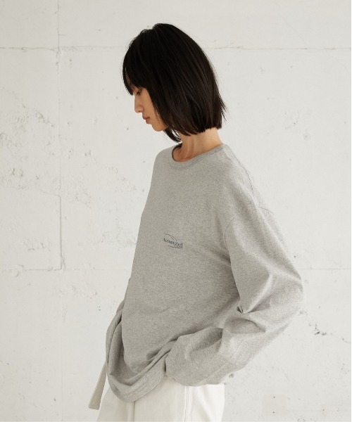 LA PEAU DE GEM（ラポドゥジェム）の「【LA PEAU DE GEM】アクチュアライズ TEE（Tシャツ/カットソー・レディース・グレー/ベージュ・FREE）」の4枚目の写真