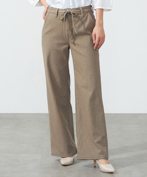 EDWIN（エドウィン）の「EDWIN LADIES ジャージーズ イージーワイドデニムパンツ（デニムパンツ・レディース・ダークインディゴブルー/ライトインディゴブルー/ベージュ/サンドグレー/チャコール/オリーブ/グレー系その他2/グレー系その他/ベージュ系その他/ブラック系その他・SMALL/MEDIUM/LARGE/X-SMALL/X-LARGE）」の7枚目の写真