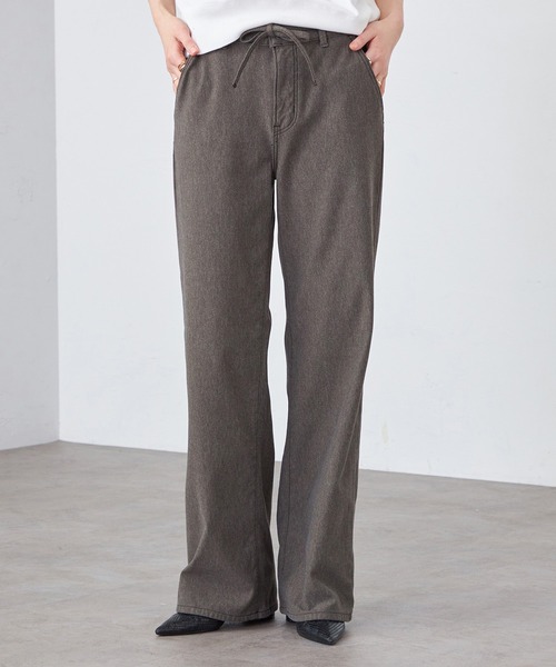 EDWIN（エドウィン）の「EDWIN LADIES ジャージーズ イージーワイドデニムパンツ（デニムパンツ・レディース・ダークインディゴブルー/ライトインディゴブルー/ベージュ/サンドグレー/チャコール/オリーブ/グレー系その他2/グレー系その他/ベージュ系その他/ブラック系その他・SMALL/MEDIUM/LARGE/X-SMALL/X-LARGE）」の9枚目の写真