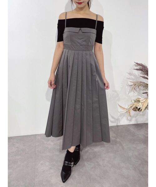 EATME(イートミー)の「オフショルドッキングワンピース(ワンピース・レディース・ブラック/グレー・MEDIUM/SMALL)」の10枚目の写真