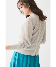◆【前後2WAY/清涼感/洗える】2WAYメッシュカーディガン