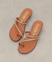 【ITALIAN SHOEMAKERS】ラインストーンウェッジヒールミュールサンダル(942329)