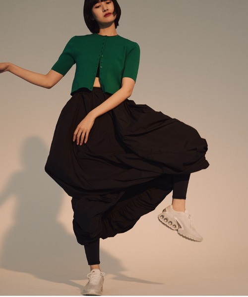 emmi（エミ）の「オーガニックコットンハーフスリーブカーディガン（カーディガン/ボレロ・レディース・グリーン/ホワイト/ダークグレー・FREE）」の3枚目の写真