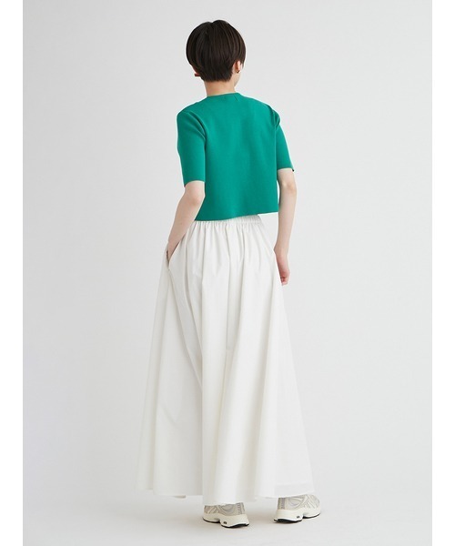 emmi（エミ）の「オーガニックコットンハーフスリーブカーディガン（カーディガン/ボレロ・レディース・グリーン/ホワイト/ダークグレー・FREE）」の13枚目の写真