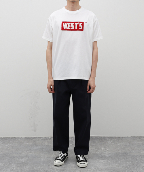 WESTOVERALLS(ウエストオーバーオールズ)の「【WESTOVERALLS / ウェストオーバーオールズ】WESTS BOX LOGO T-SHIRT(Tシャツ/カットソー・メンズ・ホワイト・LARGE)」の10枚目の写真