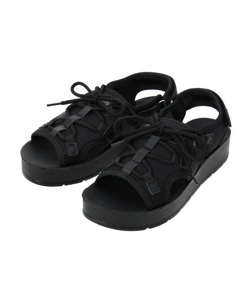 Green　Parks（グリーンパークス）の「RUPIS.レースアップスポーツサンダル（サンダル・レディース・ブラック/ホワイト/ライトベージュ・M/L/S）」の2枚目の写真