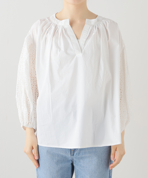IENA(イエナ)の「【AME ANTWERP/アメ アントワープ】VOLUME SLEEVE BLOUSE ブラウス(シャツ/ブラウス・レディース・ホワイト/ブラック・FREE)」の12枚目の写真