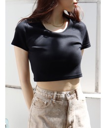 EVRIS | BASICシンプルショートTシャツ(Tシャツ/カットソー)