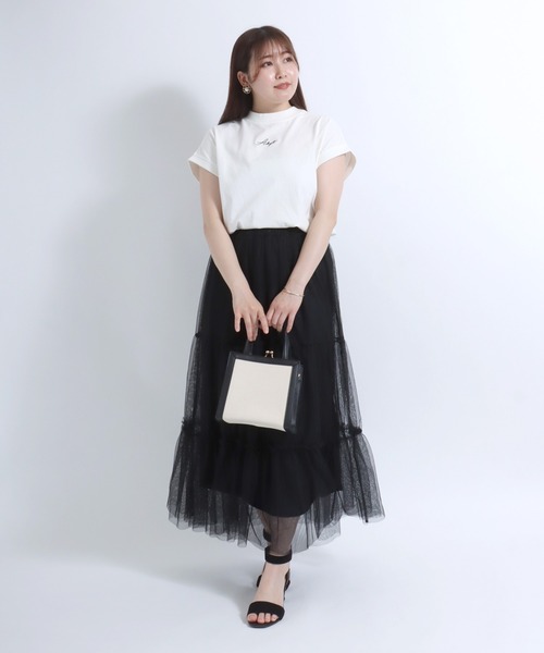 Salong hameu（サロン ハミュー）の「ティアードチュールスカート レディース/ロングスカート #バレエコア #コケットコア（スカート・レディース・ブラック/オフホワイト/グレー・M/L）」の14枚目の写真