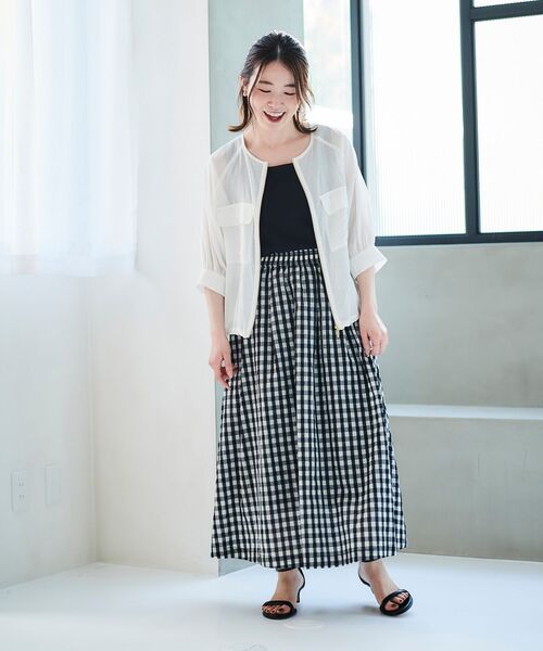 セール】ギンガムチェックギャザースカート（スカート）｜le.coeur