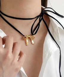 LAFFMO（ラフモ）の「メタルリボンチョーカー ネックレス（チョーカー）」