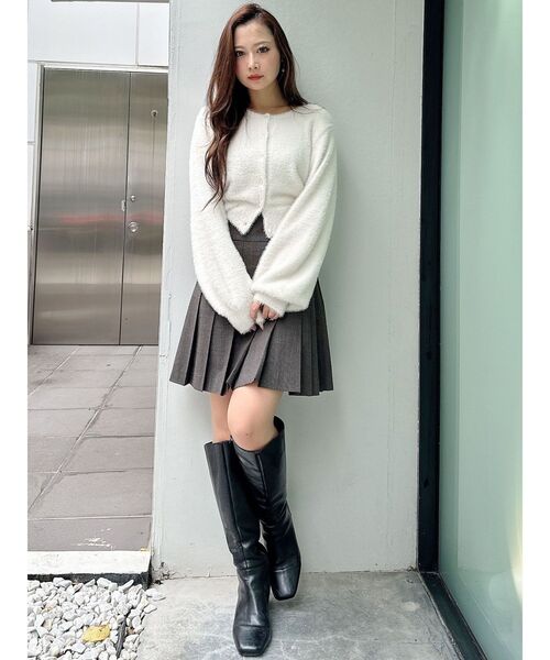 MERCURYDUO（マーキュリーデュオ）の「【セットアップ着用可】ラップ風プリーツチェックミニスカパン（その他パンツ・レディース・ダークブラウン/グレー・MEDIUM/SMALL）」の13枚目の写真