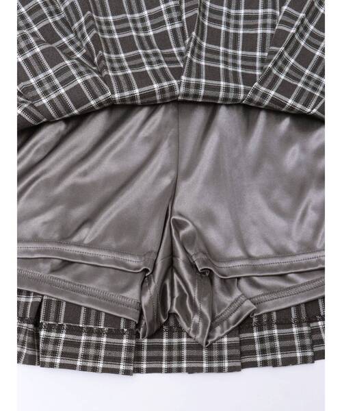 MERCURYDUO（マーキュリーデュオ）の「【セットアップ着用可】ラップ風プリーツチェックミニスカパン（その他パンツ・レディース・ダークブラウン/グレー・MEDIUM/SMALL）」の22枚目の写真