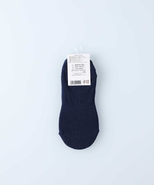 Right-on(ライトオン)の「【BASIC SOCKS】ISフロントスマイルガラ(ソックス/靴下・レディース・ネイビー/グレー・フリー)」の3枚目の写真