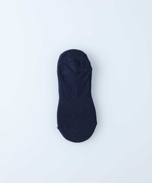 Right-on(ライトオン)の「【BASIC SOCKS】ISフロントスマイルガラ(ソックス/靴下・レディース・ネイビー/グレー・フリー)」の4枚目の写真