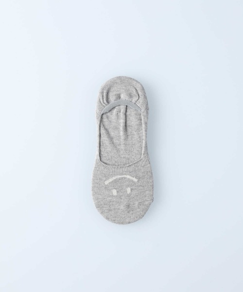 Right-on(ライトオン)の「【BASIC SOCKS】ISフロントスマイルガラ(ソックス/靴下・レディース・ネイビー/グレー・フリー)」の9枚目の写真