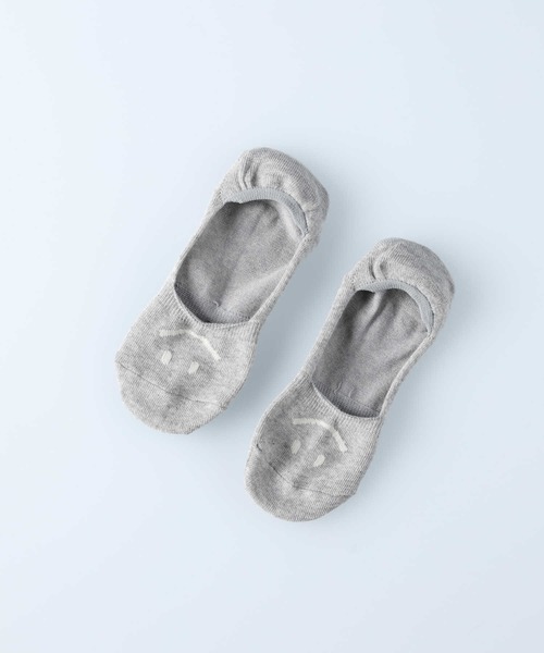 Right-on(ライトオン)の「【BASIC SOCKS】ISフロントスマイルガラ(ソックス/靴下・レディース・ネイビー/グレー・フリー)」の6枚目の写真