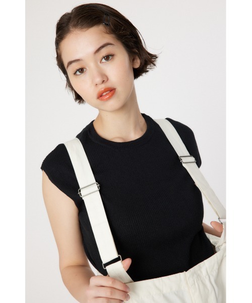 RODEO CROWNS WIDE BOWL（ロデオクラウンズワイドボウル）の「BASIC ノースリーブ ニット トップス（その他トップス・レディース・ライム/レッド/オフホワイト/ブラック・FREE）」の3枚目の写真