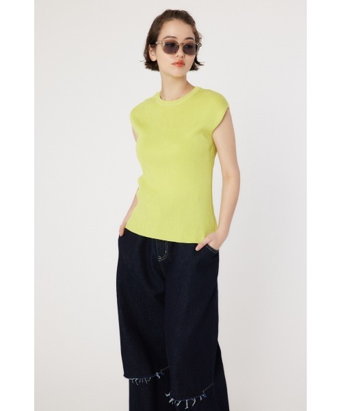 RODEO CROWNS WIDE BOWL（ロデオクラウンズワイドボウル）の「BASIC ノースリーブ ニット トップス（その他トップス・レディース・ライム/レッド/オフホワイト/ブラック・FREE）」の10枚目の写真