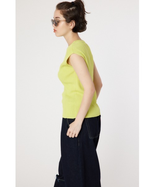 RODEO CROWNS WIDE BOWL（ロデオクラウンズワイドボウル）の「BASIC ノースリーブ ニット トップス（その他トップス・レディース・ライム/レッド/オフホワイト/ブラック・FREE）」の11枚目の写真