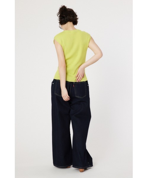 RODEO CROWNS WIDE BOWL（ロデオクラウンズワイドボウル）の「BASIC ノースリーブ ニット トップス（その他トップス・レディース・ライム/レッド/オフホワイト/ブラック・FREE）」の14枚目の写真