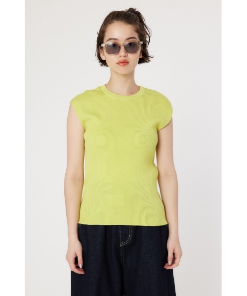 RODEO CROWNS WIDE BOWL（ロデオクラウンズワイドボウル）の「BASIC ノースリーブ ニット トップス（その他トップス・レディース・ライム/レッド/オフホワイト/ブラック・FREE）」の15枚目の写真