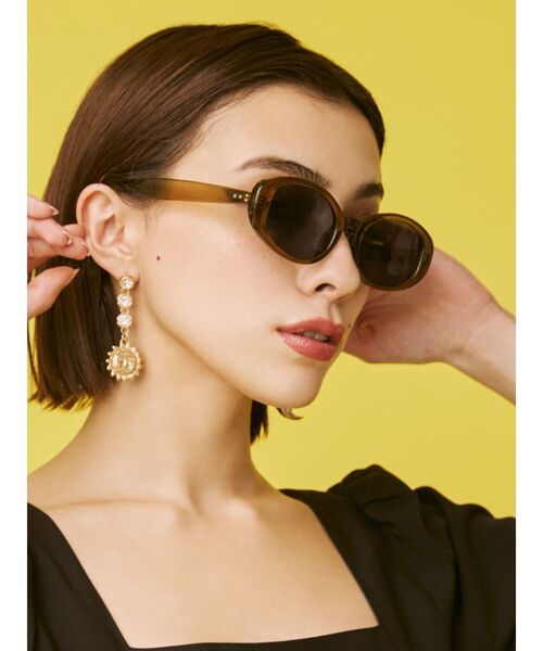 EVRIS（エヴリス）の「OVAL FRAME サングラス（サングラス・レディース・ブラウン/ブラック・FREE）」の6枚目の写真