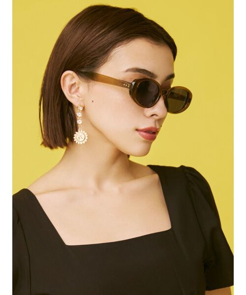 EVRIS（エヴリス）の「OVAL FRAME サングラス（サングラス・レディース・ブラウン/ブラック・FREE）」の7枚目の写真