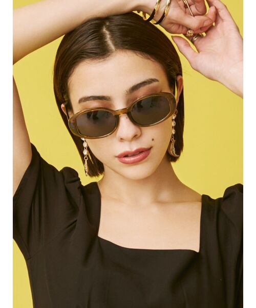 EVRIS（エヴリス）の「OVAL FRAME サングラス（サングラス・レディース・ブラウン/ブラック・FREE）」の8枚目の写真