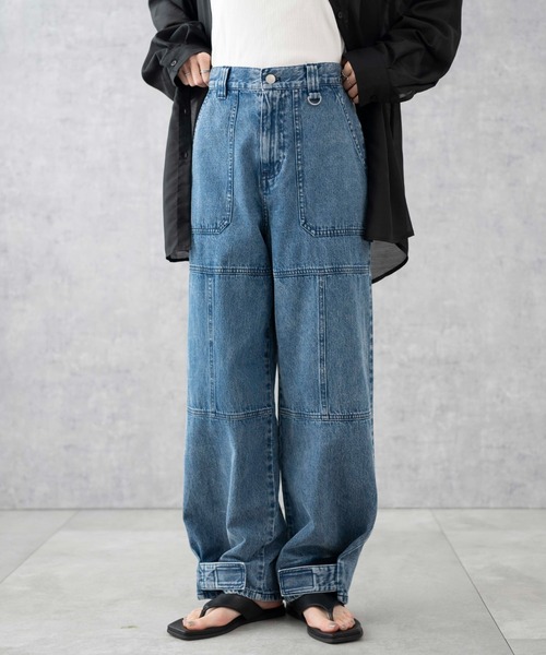 セール】WEGO/デニムベイカーステッチパンツ（デニムパンツ）｜WEGO