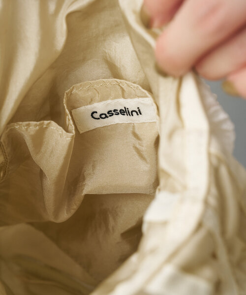 Casselini（キャセリーニ）の「Casselini スクエアギャザーショルダー（トートバッグ・レディース・ホワイト/ブラック/ライム・0）」の11枚目の写真