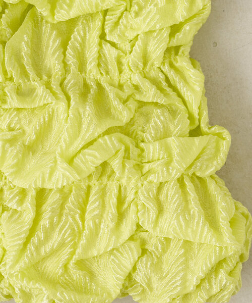 Casselini（キャセリーニ）の「Casselini スクエアギャザーショルダー（トートバッグ・レディース・ホワイト/ブラック/ライム・0）」の5枚目の写真