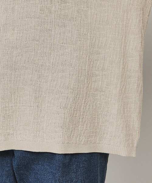 tk.TAKEO KIKUCHI（ティーケータケオキクチ）の「◆スキッパーニットポロシャツ（Tシャツ/カットソー・レディース・オフホワイト/ブラック/グリーン系・66）」の10枚目の写真