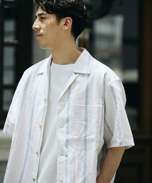 JOURNAL STANDARD relume | European Flax / ヨーロピアンフラックス リネンストライプオープンカラーシャツ(シャツ/ブラウス)