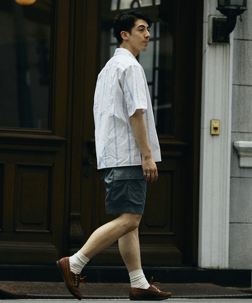 JOURNAL STANDARD relume(ジャーナルスタンダード レリューム)の「European Flax / ヨーロピアンフラックス リネンストライプオープンカラーシャツ(シャツ/ブラウス・メンズ・ブラウン系その他/ライトグリーン/ブルー系その他・LARGE/MEDIUM)」の16枚目の写真