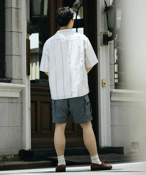 JOURNAL STANDARD relume(ジャーナルスタンダード レリューム)の「European Flax / ヨーロピアンフラックス リネンストライプオープンカラーシャツ(シャツ/ブラウス・メンズ・ブラウン系その他/ライトグリーン/ブルー系その他・LARGE/MEDIUM)」の19枚目の写真