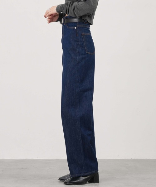 1chaku.(イッチャク)の「ハイウエストワイドデニムパンツ(デニムパンツ・レディース・ブラック/インディゴブルー/ホワイト・マルチサイズ)」の16枚目の写真