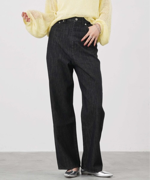 1chaku.(イッチャク)の「ハイウエストワイドデニムパンツ(デニムパンツ・レディース・ブラック/インディゴブルー/ホワイト・マルチサイズ)」の20枚目の写真