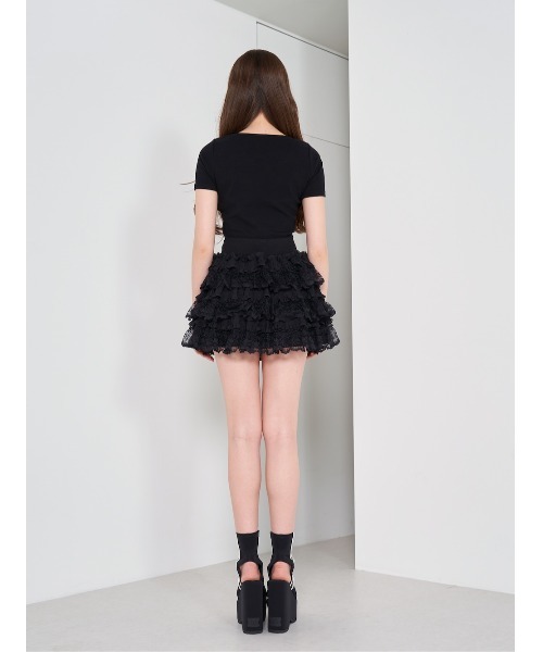 Darich（ダーリッチ）の「ボリュームレースフレアミニスカート
