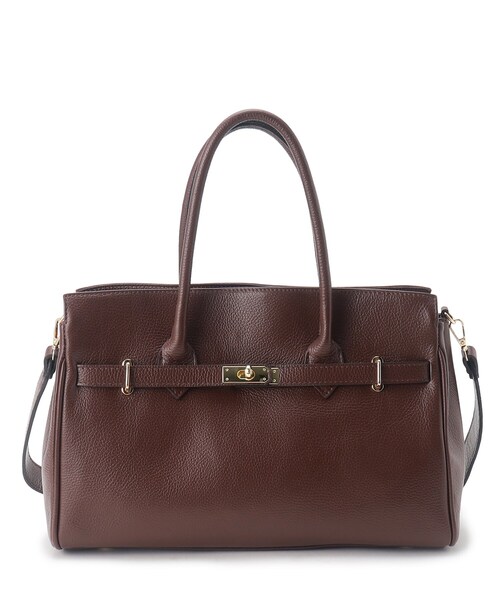 DRESSTERIOR（ドレステリア）の「AULENTTI（オウレンティ）【別注カラー】金具付きレザートート（トートバッグ・レディース・ブラウン系その他/キャメル・00）」の12枚目の写真