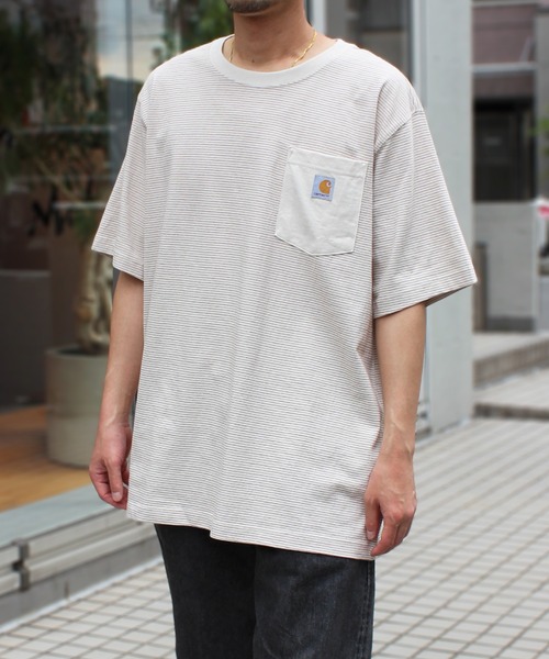 セール】【carhartt】カーハート Relaxed S/S Pocket Stripe T