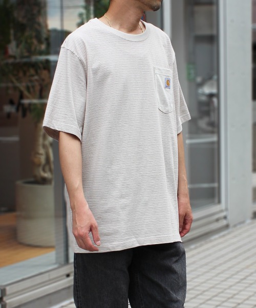 【限定お値下げ】itimi carhartt セール】【carhartt】カーハート Relaxed S/S Pocket Stripe T-shirt