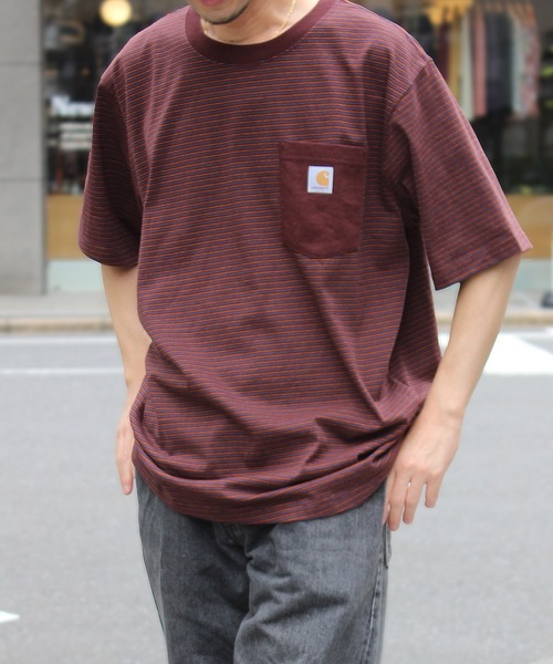セール】【carhartt】カーハート Relaxed S/S Pocket Stripe T-shirt